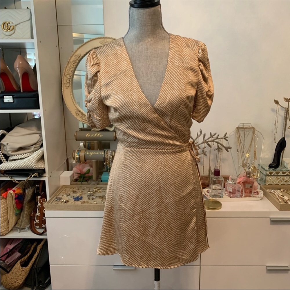 Blue Blush Wrap Dress